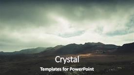  Presentation with lava - Colorful presentation design enhanced with volcano and lava desert lanzarote backdrop and a dark gray colored foreground