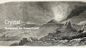  Presentation with volcano eruption - Cool new PPT theme with decorative scales of justice book and american flag on white background backdrop and a lemonade colored foreground