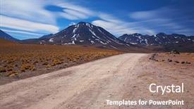  Presentation with volcano - Colorful slide deck enhanced with volcano miscanti desert atacama chile backdrop and a coral colored foreground
