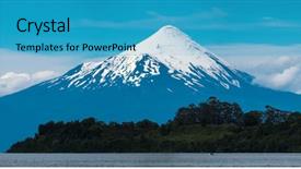  Presentation with chile - Audience pleasing PPT layouts consisting of volcanoes - panorama of the volcano backdrop and a teal colored foreground