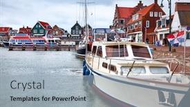  Presentation with amsterdam - Theme having volendam-amsterdam-netherlands-luxury-yachts background and a light blue colored foreground
