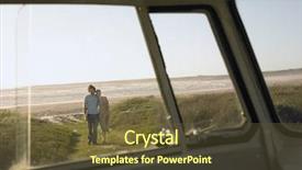  Presentation with campervan - Presentation theme with volkswagen - full length of loving young background and a tawny brown colored foreground