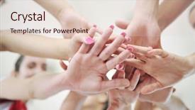  Presentation with volleyball net - Slide deck featuring volleyball game sport with group background and a lemonade colored foreground