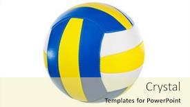  Presentation with volleyball - Amazing theme having volleyball-ball-isolated backdrop and a yellow colored foreground