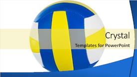  Presentation with volleyball - Amazing PPT layouts having volleyball ball isolated backdrop and a yellow colored foreground