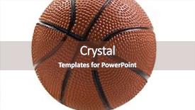  Presentation with volleyball - Slide deck consisting of volleyball basketball - basket ball isolated on white background and a tawny brown colored foreground