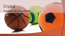  Presentation with rugby - PPT layouts having volleyball basketball - collection of sport ball background and a soft green colored foreground