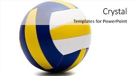  Presentation with sport - Cool new slide set with volleyball basketball - modern sport ball backdrop and a white colored foreground