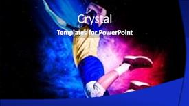  Presentation with sports volleyball - PPT layouts consisting of volleyball-player-players-in-action background and a black colored foreground