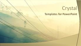  Presentation with green lines - Slide set having voltage-lines-and-green-agricultural background and a cream colored foreground