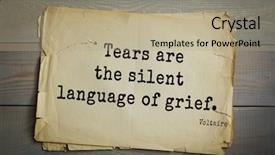  Presentation with tears - Colorful theme enhanced with voltaire - french writer historian backdrop and a  colored foreground