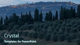  Presentation with tuscany - Presentation theme featuring volterra-at-night-time background and a tawny brown colored foreground