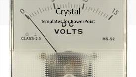 Presentation with voltmeter - Presentation enhanced with square electrical current - voltmeter background and a light gray colored foreground