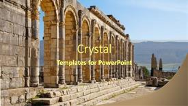  Presentation with morocco - Presentation enhanced with volubilis-site-in-morocco-meknes background and a tawny brown colored foreground