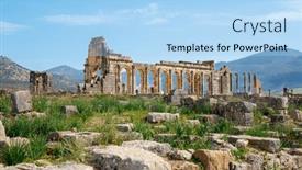  Presentation with morocco - Slide deck enhanced with volubilis-site-meknes-province background and a light blue colored foreground
