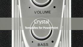  Presentation with controls - PPT theme featuring volume and bass speaker controls closeup background and a gray colored foreground