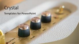  Presentation with control - Cool new presentation theme with volume control knob of hi-fi amplifier backdrop and a coral colored foreground