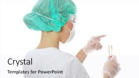  Presentation with scientist - Colorful theme enhanced with drone with wireless internet sign - 3d concept backdrop and a gray colored foreground.