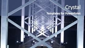  Presentation with bridge construction - Cool new presentation design with volumetric - it is a metal construction backdrop and a  colored foreground