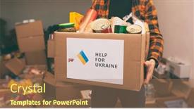  Presentation with volunteer - Presentation theme with volunteer-packing-the-bag background and a coral colored foreground