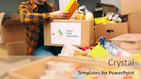  Presentation with volunteer - Slide set enhanced with volunteer-packing-the-bag background and a lemonade colored foreground