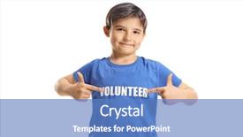  Presentation with sonar blue modern ship radar - Amazing presentation theme having volunteer pointing to his blue backdrop and a teal colored foreground