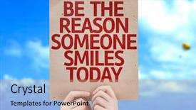  Presentation with today - PPT layouts consisting of volunteer poster - be the reason someone smiles background and a coral colored foreground