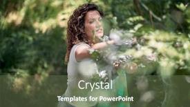  Presentation with charity - Slide set featuring volunteer-woman-picking-up-trash background and a tawny brown colored foreground