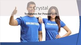  Presentation with background - Amazing presentation design having volunteers-posing-and-showing-thumbs backdrop and a lemonade colored foreground