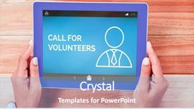  Presentation with human rights concept the text - Cool new presentation design with volunteers text with human icon backdrop and a teal colored foreground