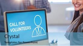  Presentation with human rights concept the text - Beautiful slide deck featuring volunteers text with human icon backdrop and a  colored foreground