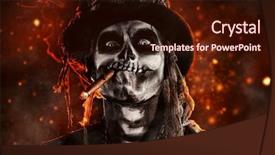  Presentation with day dead - Presentation theme enhanced with voodoo - baron saturday baron samedi background and a wine colored foreground