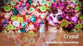  Presentation with day dead - Cool new PPT theme with voodoo - dia de los muertos day backdrop and a red colored foreground