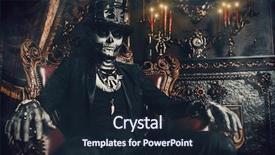  Presentation with top hat - Cool new presentation theme with voodoo - halloween a man backdrop and a wine colored foreground