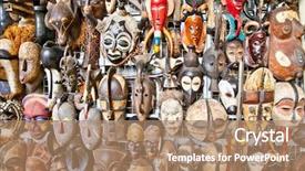  Presentation with kenya - Beautiful slide set featuring voodoo - old african masks for sale backdrop and a coral colored foreground