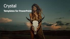  Presentation with long hair - Beautiful PPT theme featuring voodoo - portrait of woman with long backdrop and a dark gray colored foreground