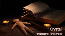  Presentation with doll - Cool new PPT layouts with voodoo doll boy backdrop and a wine colored foreground