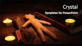  Presentation with doll - Colorful theme enhanced with voodoo doll boy backdrop and a wine colored foreground