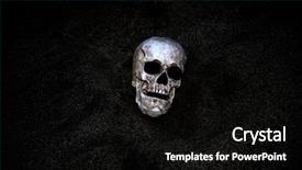  Presentation with sacrifice - Amazing slide deck having voodoo skull scary halloween skull backdrop and a black colored foreground