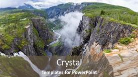  Presentation with falls - Theme with voringsfossen-is-one background and a violet colored foreground