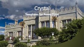  Presentation with facade - Audience pleasing PPT theme consisting of vorontsov palace in the town of alupka crimea ukraine southern facade backdrop and a ocean colored foreground
