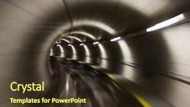  Presentation with tunnel - Slide set with vortex - going trough the underground tunnel background and a tawny brown colored foreground