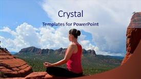 Presentation with arizona - Theme enhanced with vortex - yoga in beautiful sedona arizona background and a sky blue colored foreground