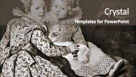  Presentation with reproduction - Theme featuring vos magdalena and jan-baptist background and a dark gray colored foreground