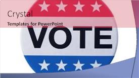  Presentation with election - Slide deck consisting of vote-badge-for-the-united background and a red colored foreground