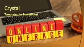  Presentation with online survey - Presentation theme having vote electronique - online survey in german written background and a tawny brown colored foreground