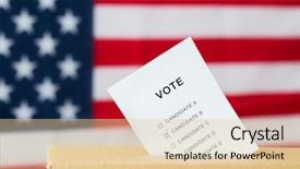  Presentation with civil rights - Slide deck consisting of vote inserted into ballot box background and a  colored foreground
