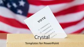  Presentation with civil rights - Theme consisting of vote inserted into ballot box background and a lemonade colored foreground