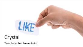  Presentation with paper - Slide deck with vote me - piece of paper isolated background and a white colored foreground