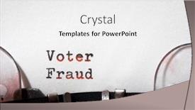  Presentation with fraud - PPT layouts with voter-fraud-phrase-written background and a white colored foreground
